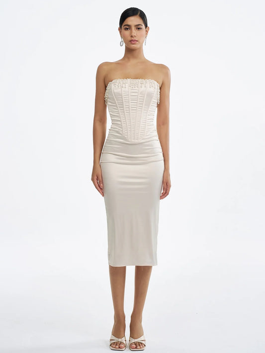 Şık Korse Tarzı Kokteyl Elbisesi