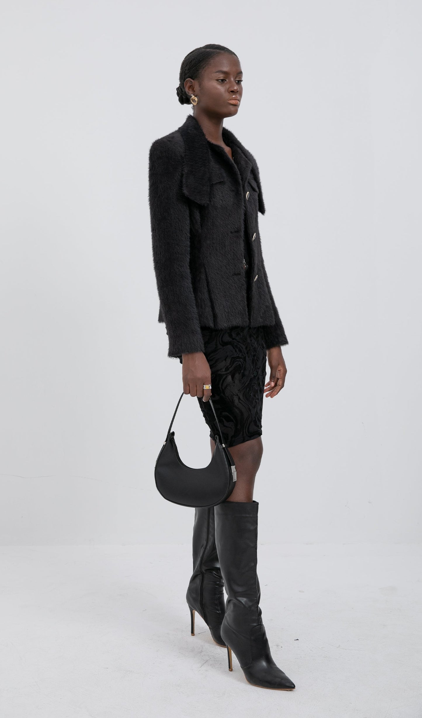 Trendy Tüylü Hırka Palto