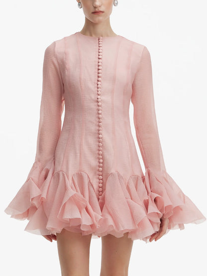 Lüks Etkinlikler İçin Zarif Volanlı Elbise