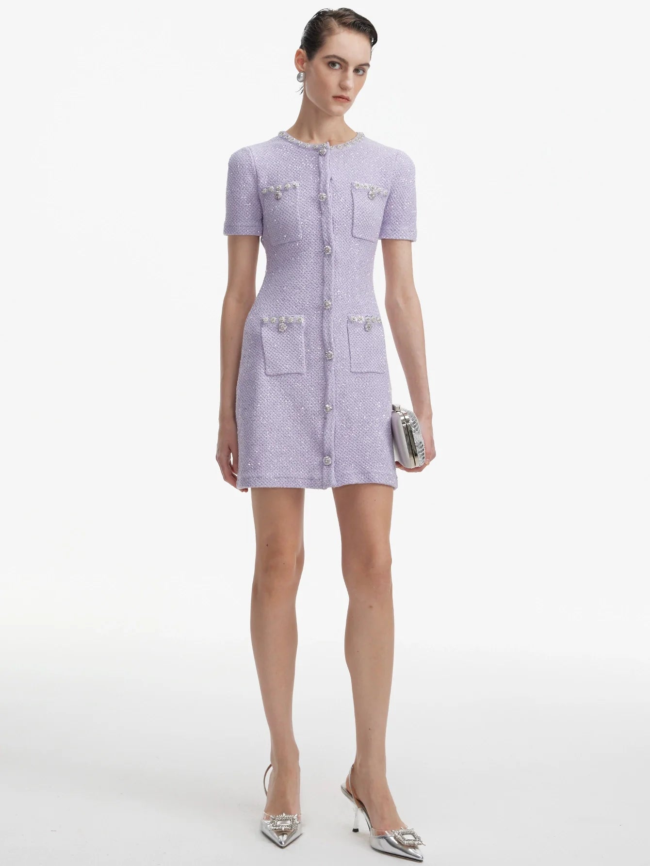 Zarif Vintage Tüvit Mini Elbise