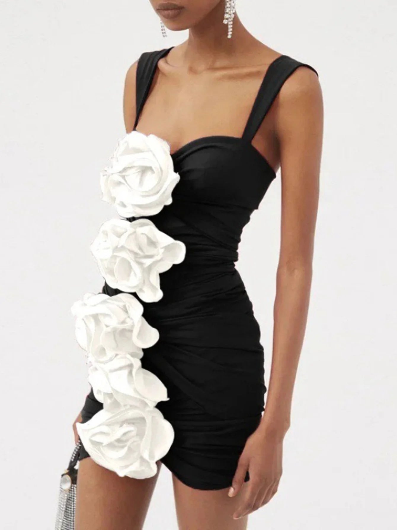 Çiçek Desenli Boş Tek Parça Mayo