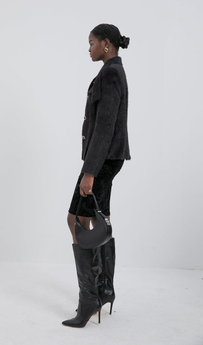 Trendy Tüylü Hırka Palto