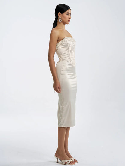 Şık Korse Tarzı Kokteyl Elbisesi