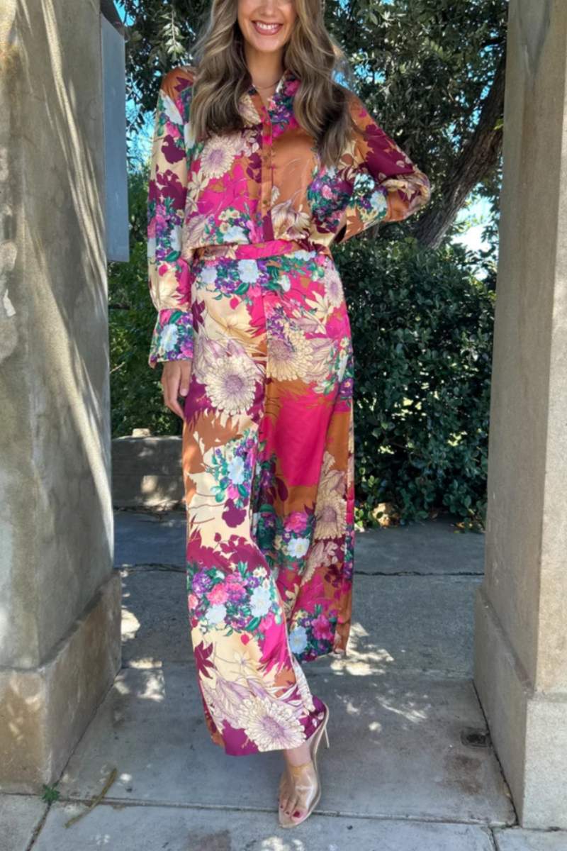 Çiçekli Yumuşak Saten Düğme Seti