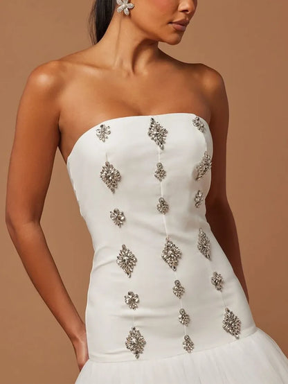 Şık Boncuklu Denizkızı Elbisesi