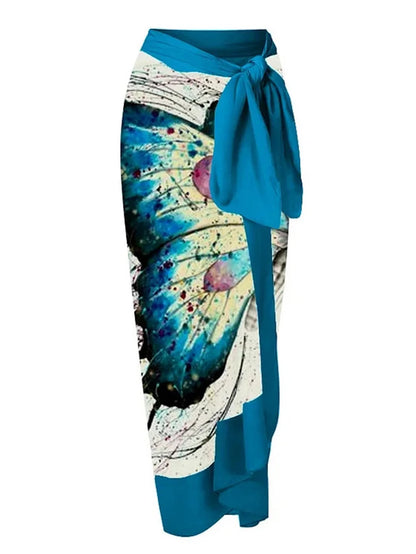 Büyüleyici Kelebek Baskılı Mayo Takımı