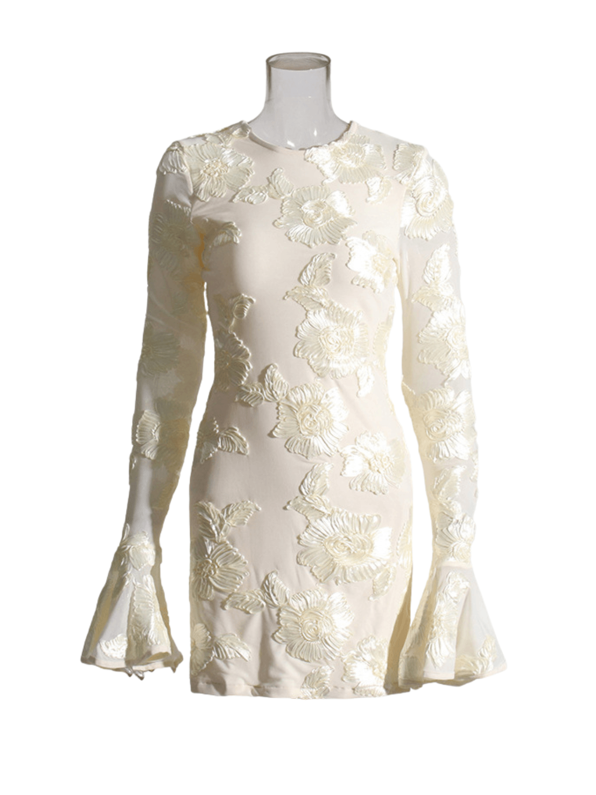 Annabeth Uzun Kollu Çiçek Mini Elbise