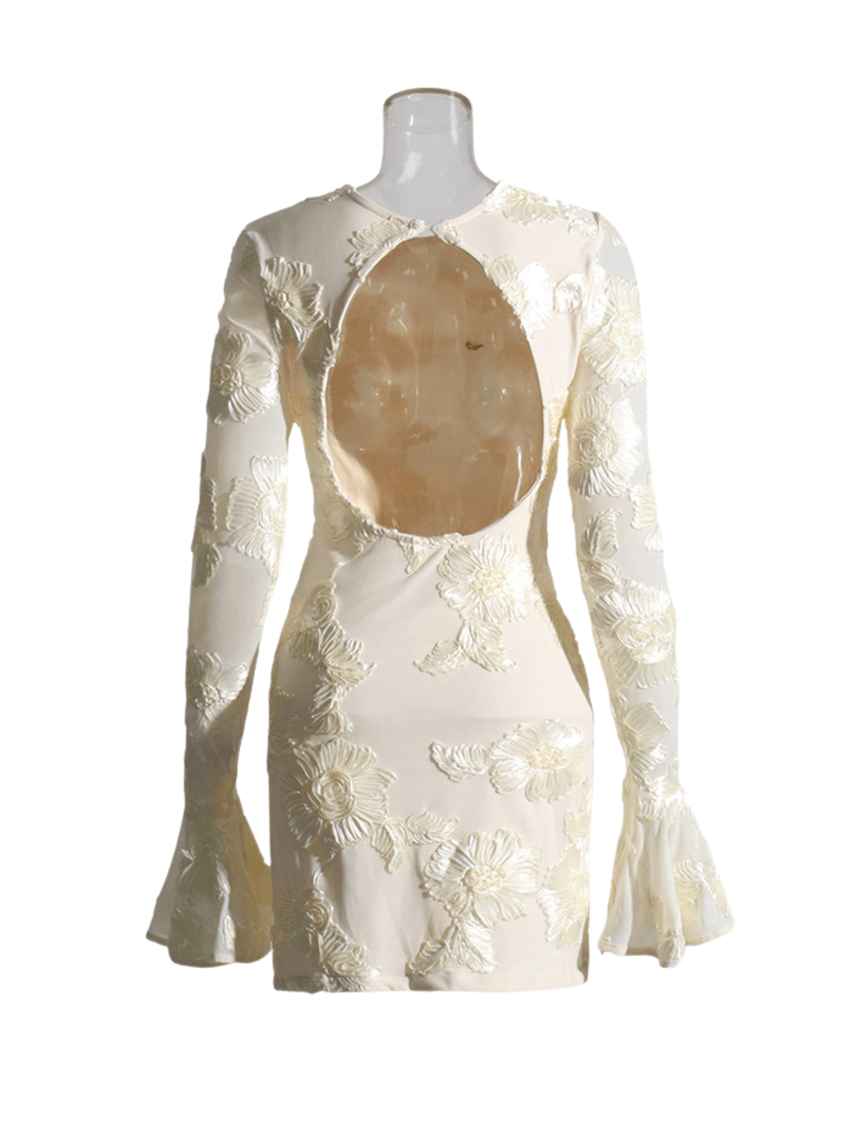 Annabeth Uzun Kollu Çiçek Mini Elbise