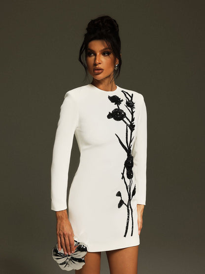 Atıcı Çiçekli Mini Elbise