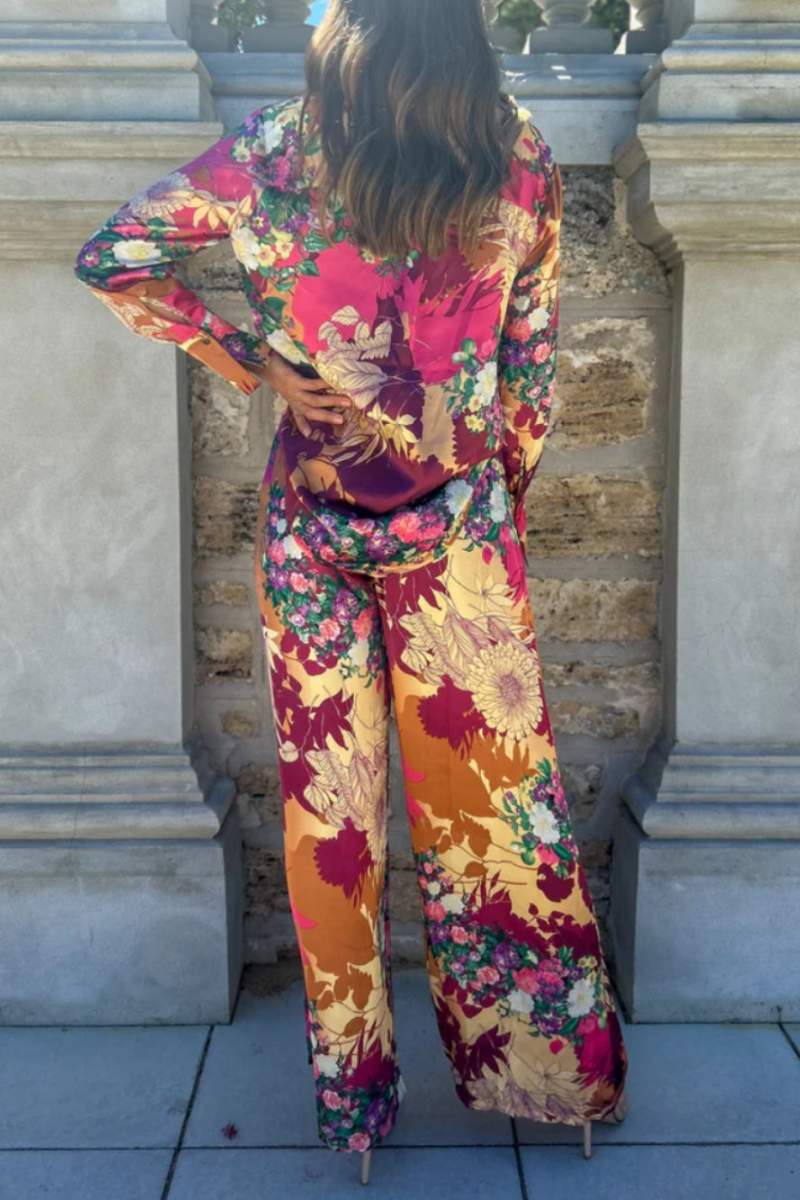 Çiçekli Yumuşak Saten Düğme Seti