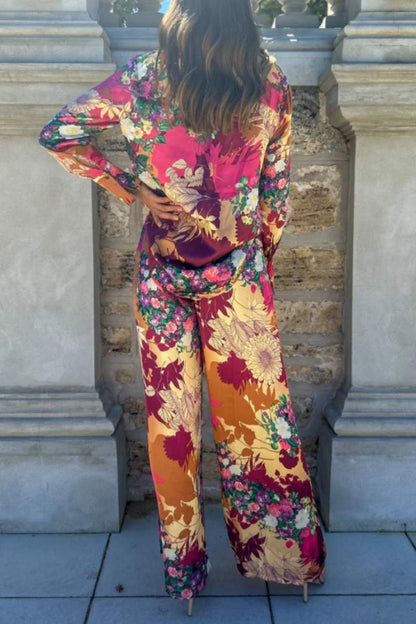 Çiçekli Yumuşak Saten Düğme Seti