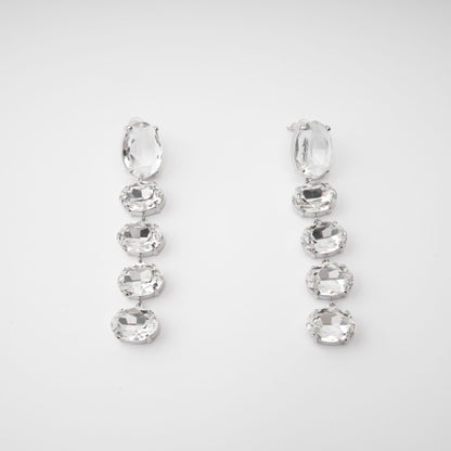 Felicia Kristal İşlemeli Sarkan Küpeler