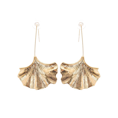 Juliet Altın Ginkgo Damla Küpeler