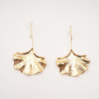 Juliet Altın Ginkgo Damla Küpeler