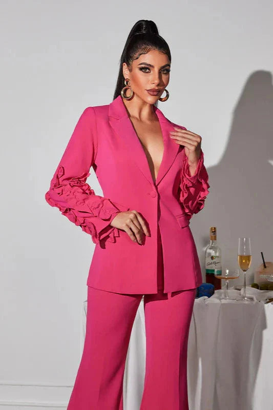 Ellasyn Uzun Kollu Volanlı Pantolon Takımı