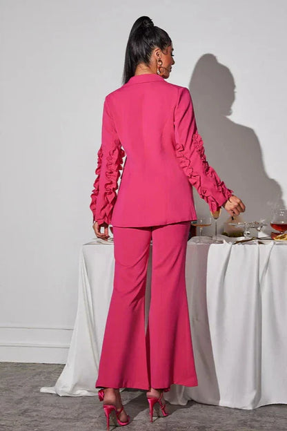 Ellasyn Uzun Kollu Volanlı Pantolon Takımı