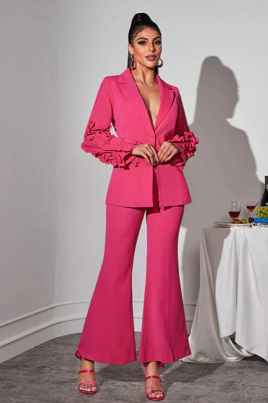 Ellasyn Uzun Kollu Volanlı Pantolon Takımı