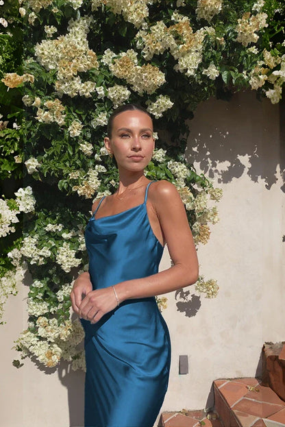 Söğüt Uzun Elbise - Lacivert