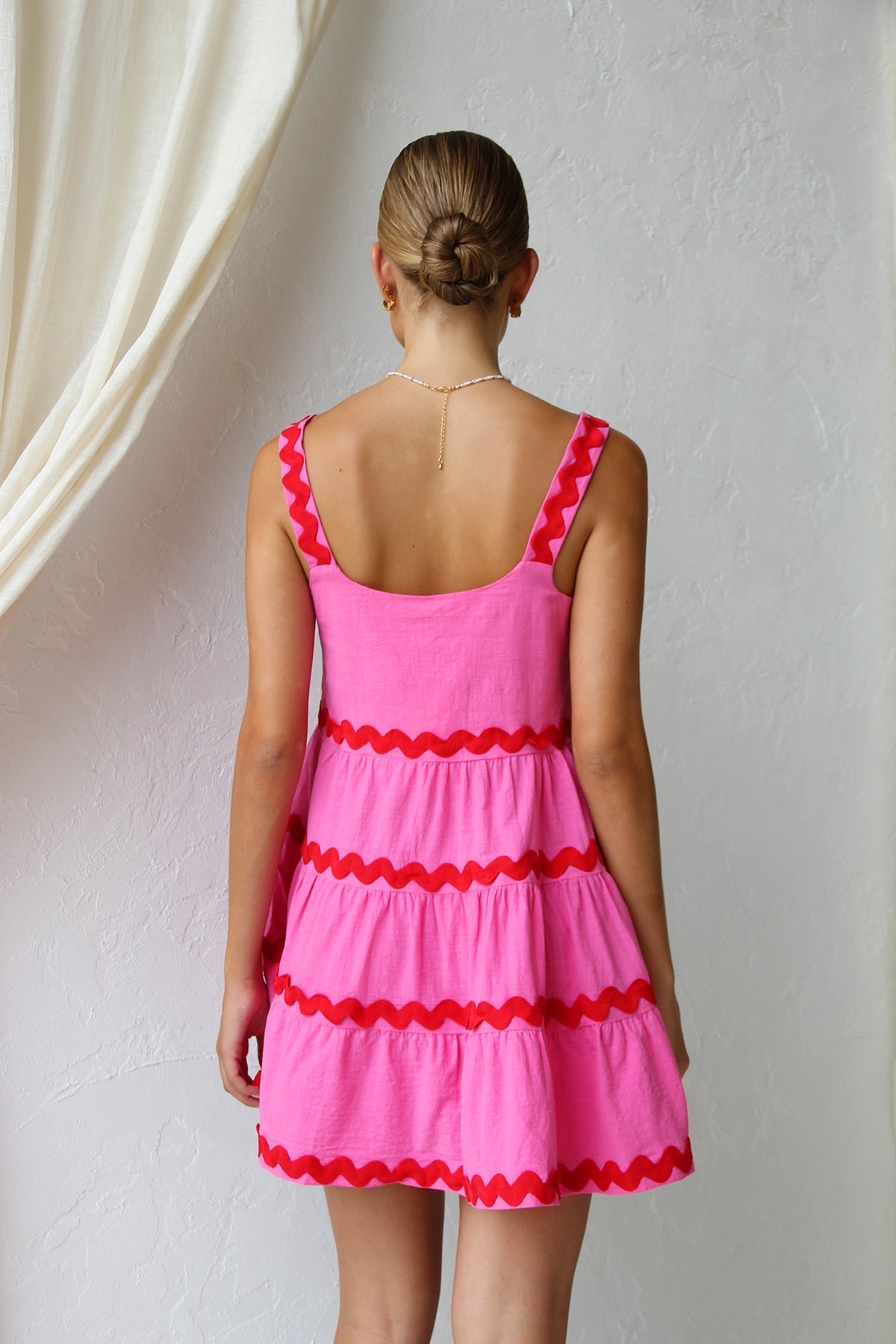 İnari Mini Elbise Pembe