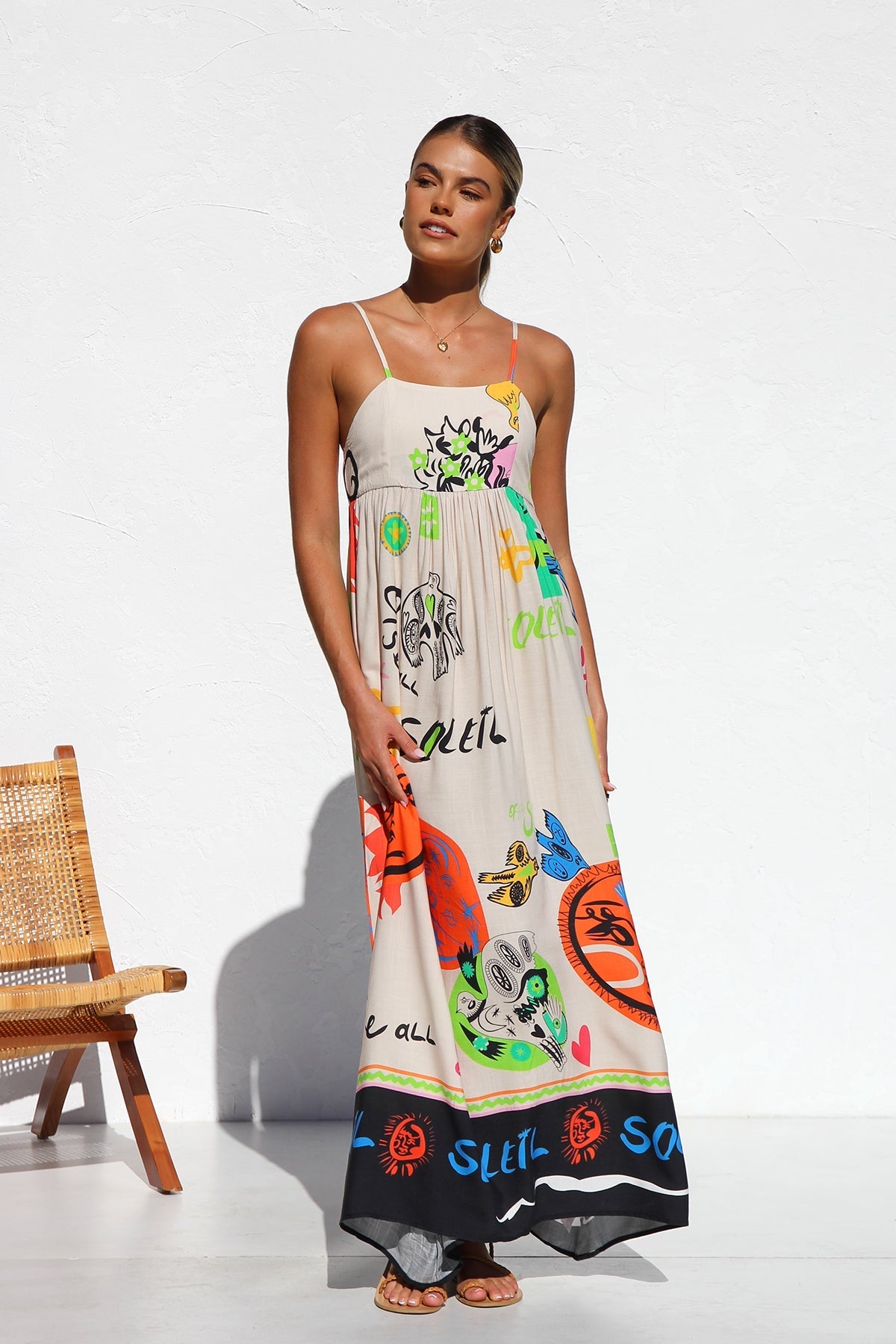 Dasha Elbise Turuncu Multi