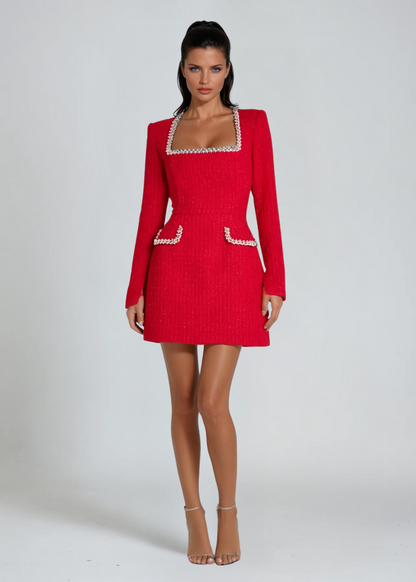 Kourtney-Zarif Kadın Mini Elbise