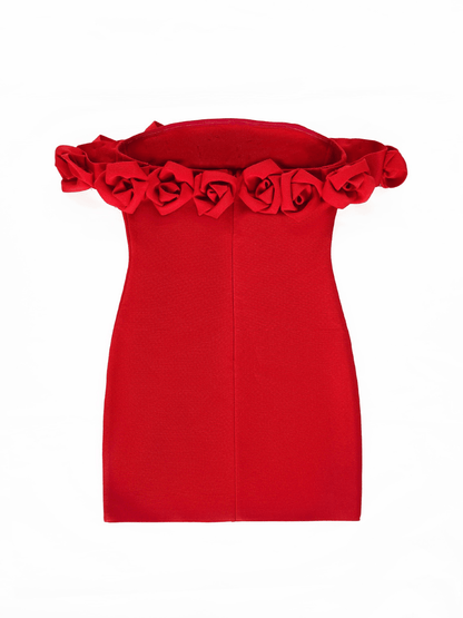 Jester Omuzdan Askılı Çiçek Bandaj Elbise