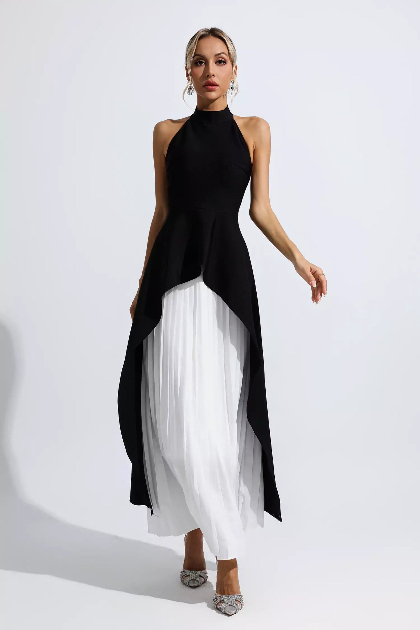 Kamryn Siyah Beyaz Düzensiz Takım