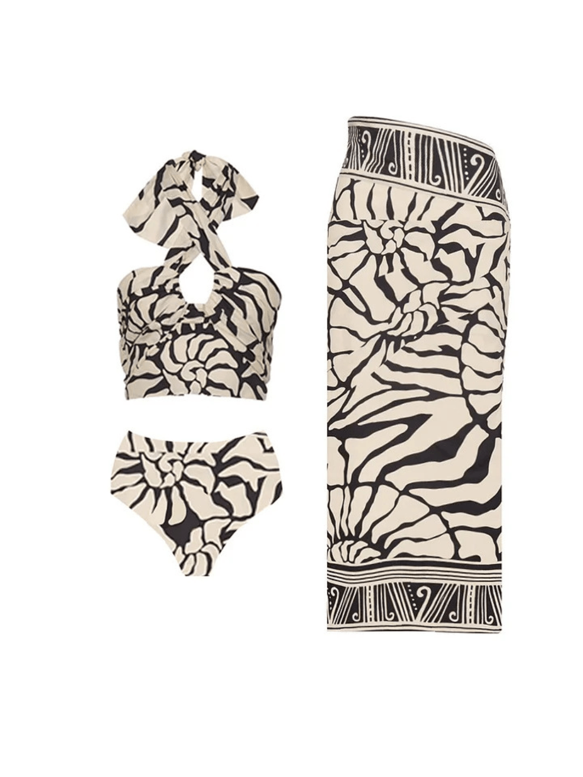 Maureen Baskılı Bikini Üç Parçalı Takım