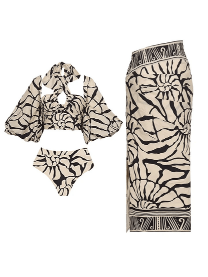 Maureen Baskılı Bikini Üç Parçalı Takım