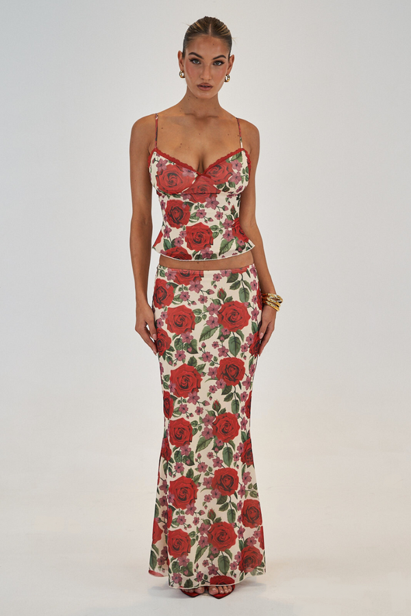 Pelagie Spagetti Gül Etek Takımı