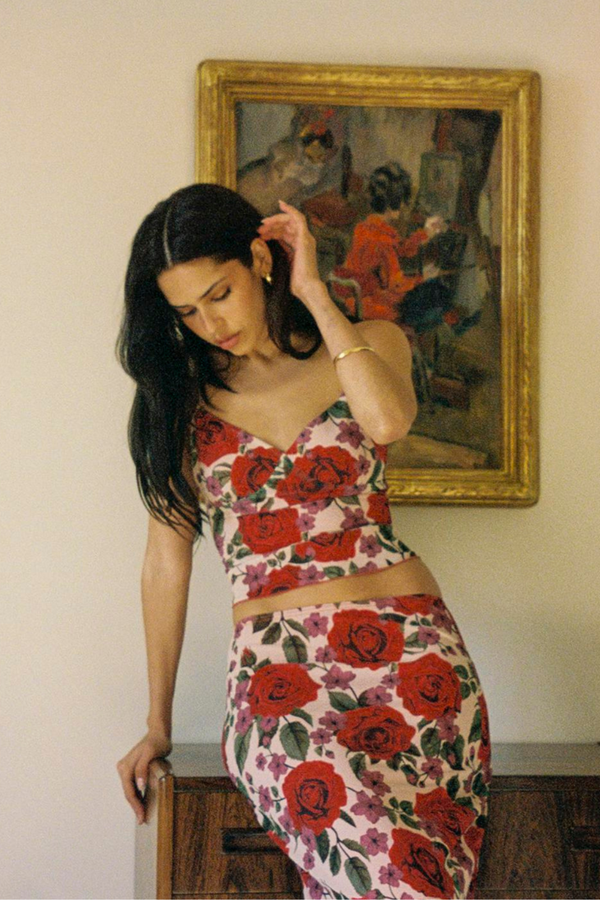 Pelagie Spagetti Gül Etek Takımı