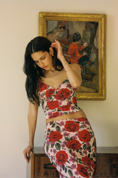 Pelagie Spagetti Gül Etek Takımı