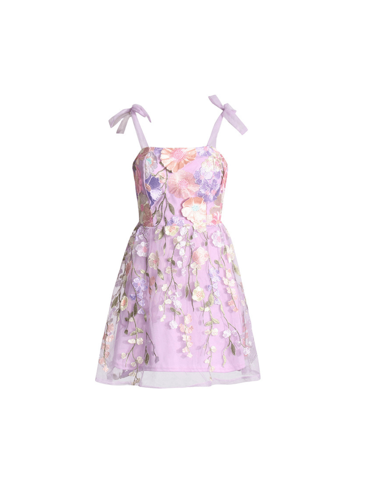 Philip Bağcıklı İşlemeli Mini Elbise