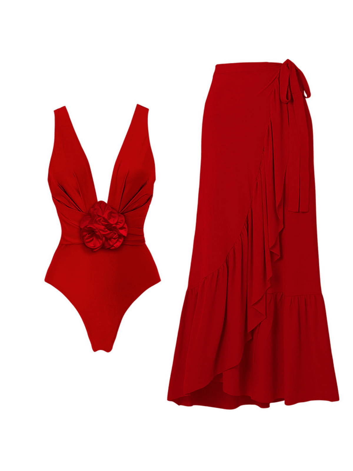 Rosen Çiçek Mayo İki Parçalı Takım