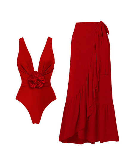 Rosen Çiçek Mayo İki Parçalı Takım