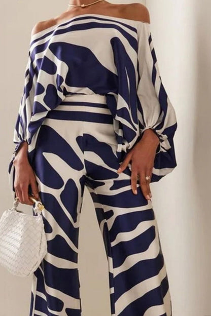 Abstract Waves İki Parçalı Takım - Mavi