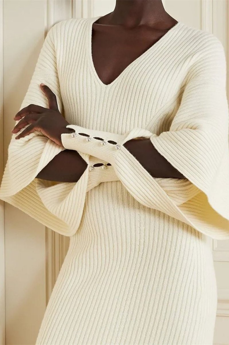 Sienna – Cut-Out Midi Örgü Elbise