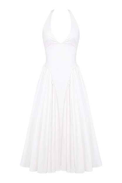 Alice Halter Yaka Açık Sırt Midi Elbise