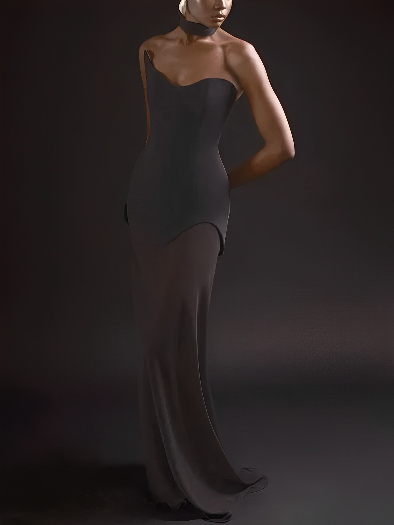 Tek Omuzlu Zarif Korse Elbise