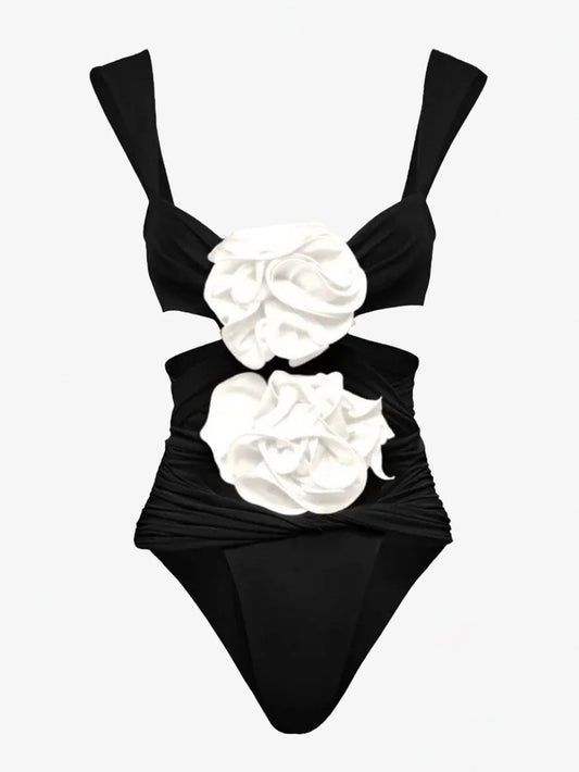 Çiçek Desenli Boş Mayo