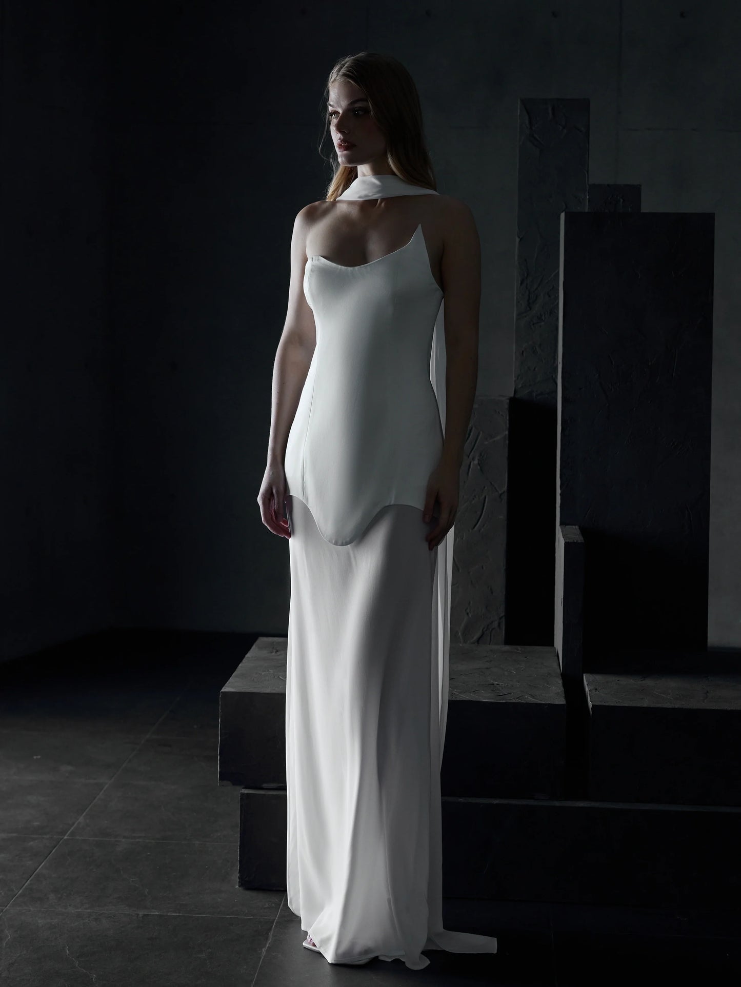 Tek Omuzlu Zarif Korse Elbise