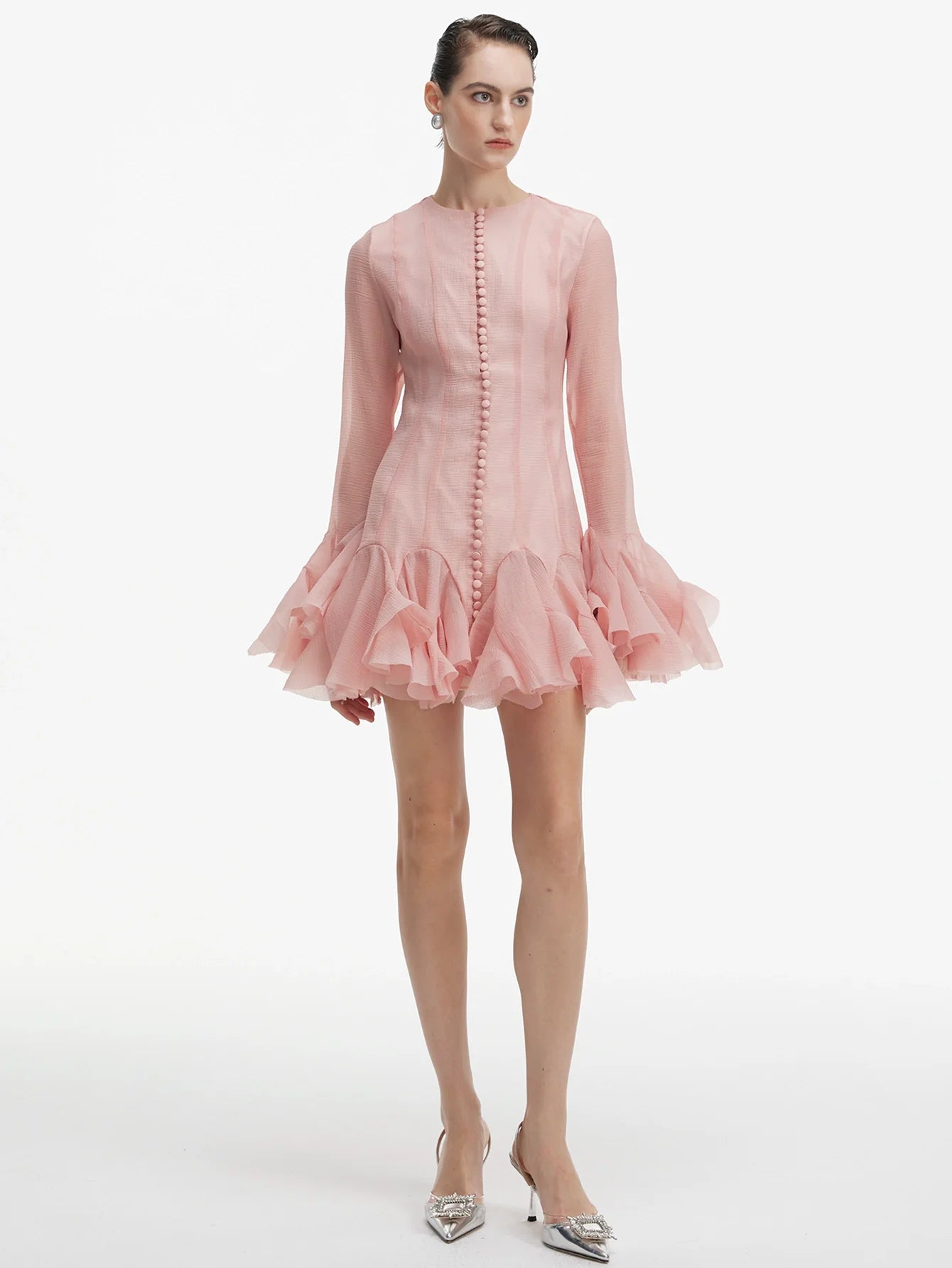 Lüks Etkinlikler İçin Zarif Volanlı Elbise