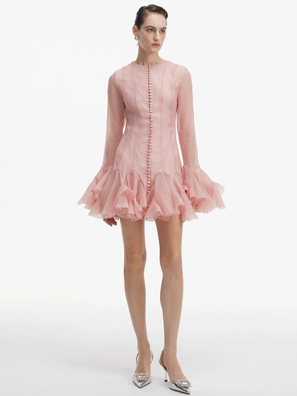 Lüks Etkinlikler İçin Zarif Volanlı Elbise