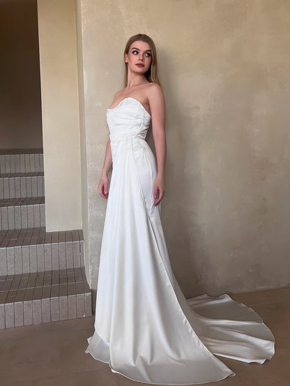 Şık Askısız Drapeli Gecelik