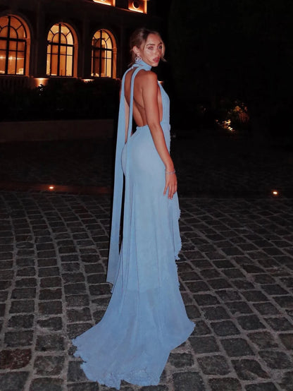 Gösterişli Püsküllü Gece Elbisesi