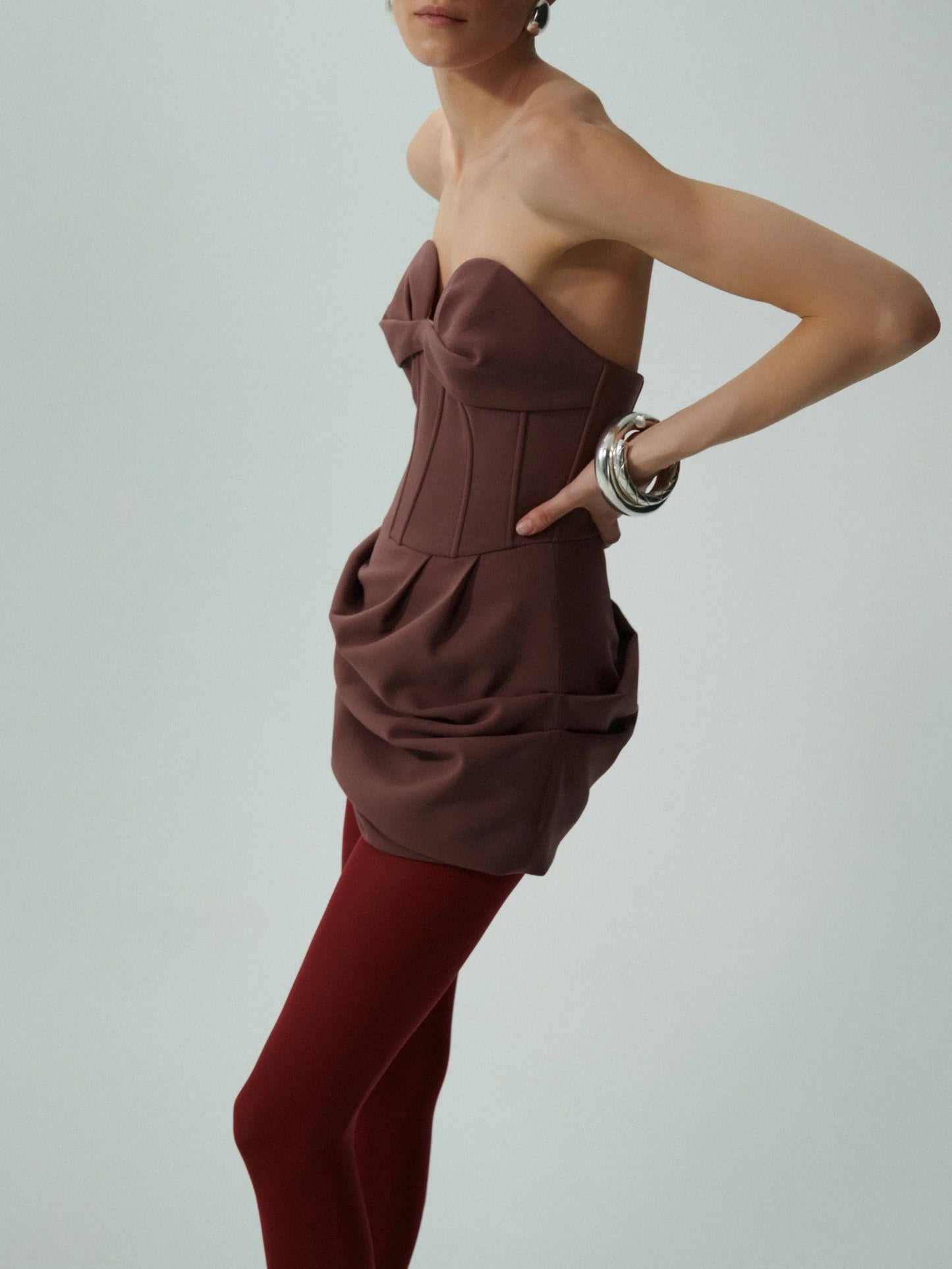 Korse Tarzı Mini Elbise