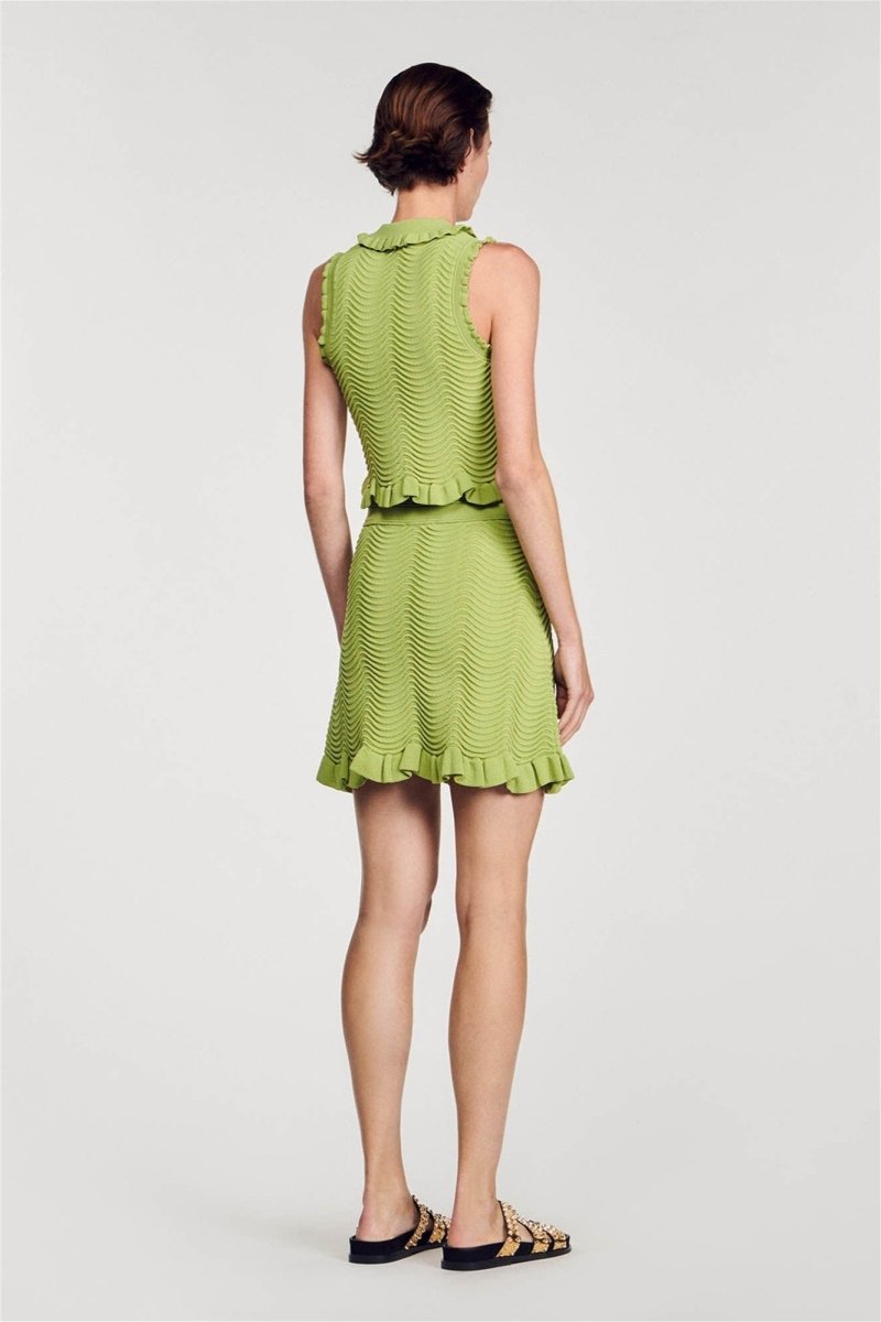 Elvira Fırfırlı Örme Etek Takımı