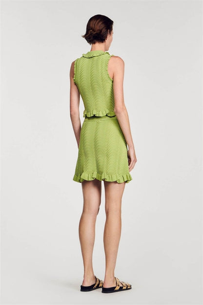 Elvira Fırfırlı Örme Etek Takımı