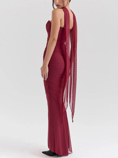 Boyunluklu Ve Maksi Etekli Straplez Korse Üstü Seti