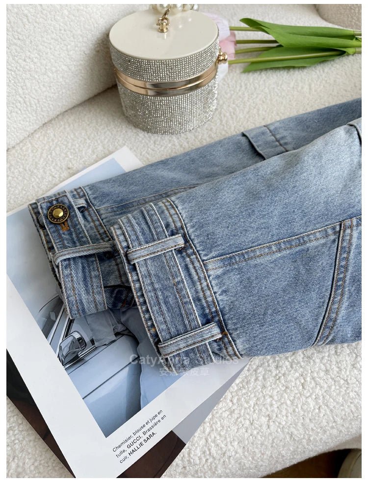 Kadın Suni Kürk İnce Denim Ceket